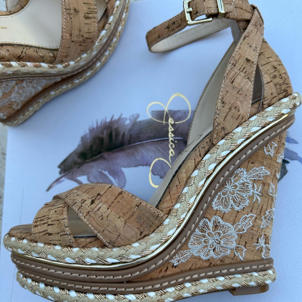 ✨NEW✨Jessica Simpson 'Ahnika' Ankle Strap Platform Wedge Size 6.5